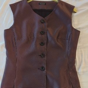 Red and black Tahari vest